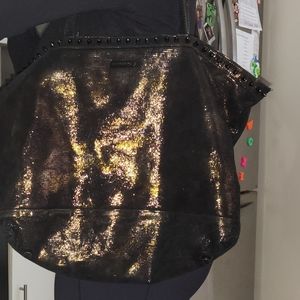 Rebecca Minkoff Metallic studded leopard tote